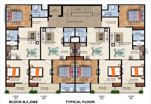  the-royal-estate Block B, C, D & E Cluster Plan for Terrace Floor