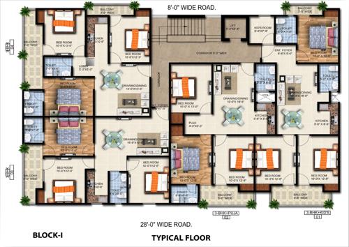  the-royal-estate Block I Cluster Plan for Terrace Floor