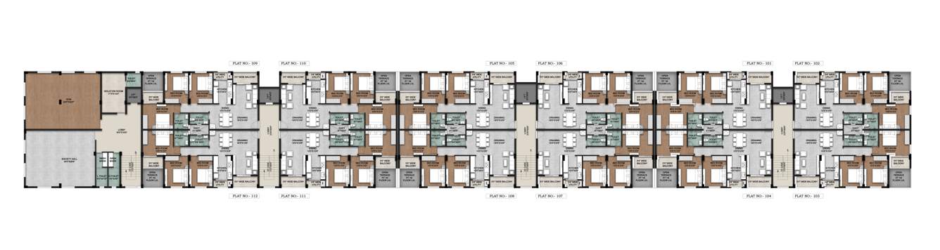  chintamani residency Chintamani Residency Cluster Plan for 1st Floor