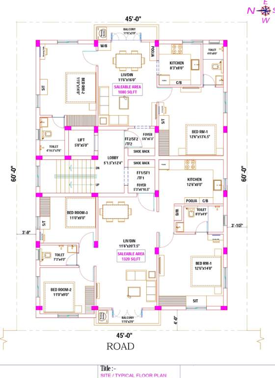  thendral Thendral Cluster Plan from 1st to 3rd Floor