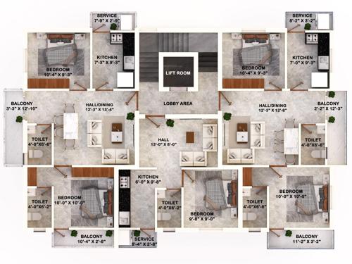  mayura Mayura Cluster Plan from 2nd to 3rd Floor