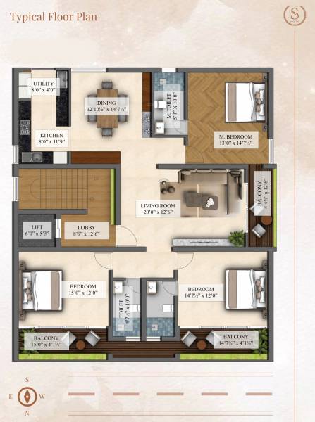  windflower Windflower Cluster Plan for typical Floor