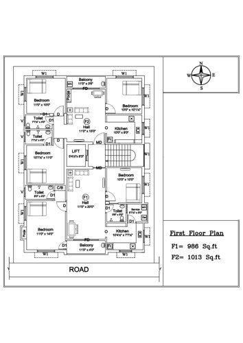  dhilip-flats Dhilip Flats Cluster Plan for 1st Floor