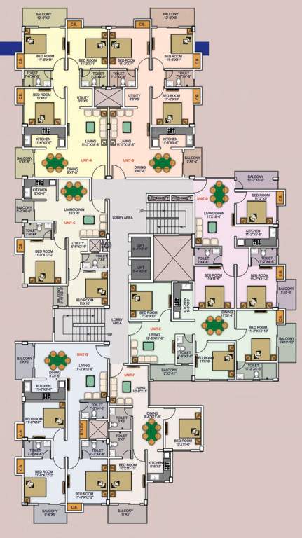  agrim view Agrim View Cluster Plan from 1st to 7th Floor