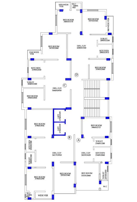  sumangal heights Shanvi Sumangal Heights Cluster Plan for Typical Floor