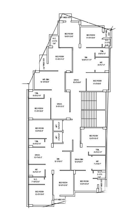  sumangal heights Shanvi Sumangal Heights Cluster Plan for Typical Floor