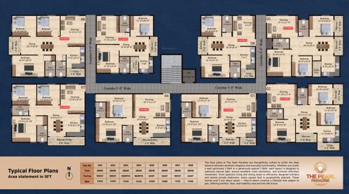  the-pearl-paradise The Pearl Paradise Cluster Plan for Typical Floor