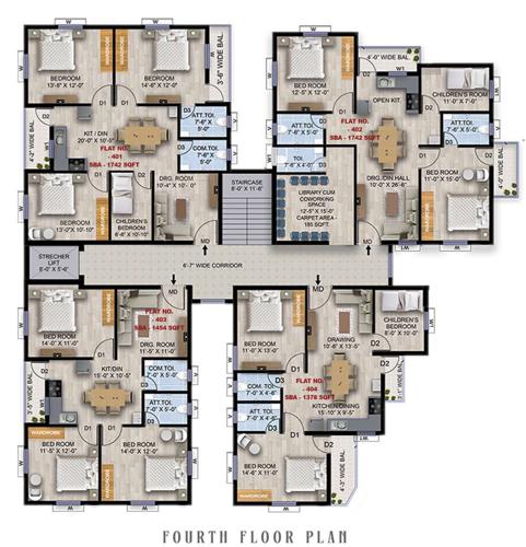  my-hill-nest-phase-i My Hill Nest Cluster Plan for 4th Floor