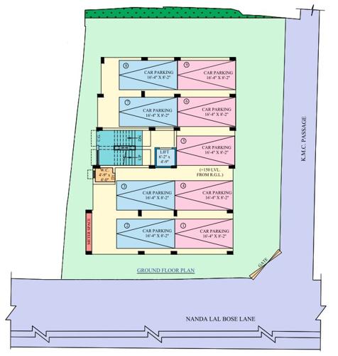  b-s-apartment Shanvi B S Apartment Cluster Plan for ground Floor