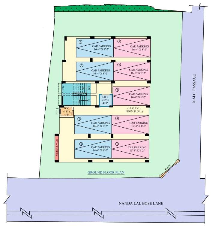  b s apartment Shanvi B S Apartment Cluster Plan for ground Floor