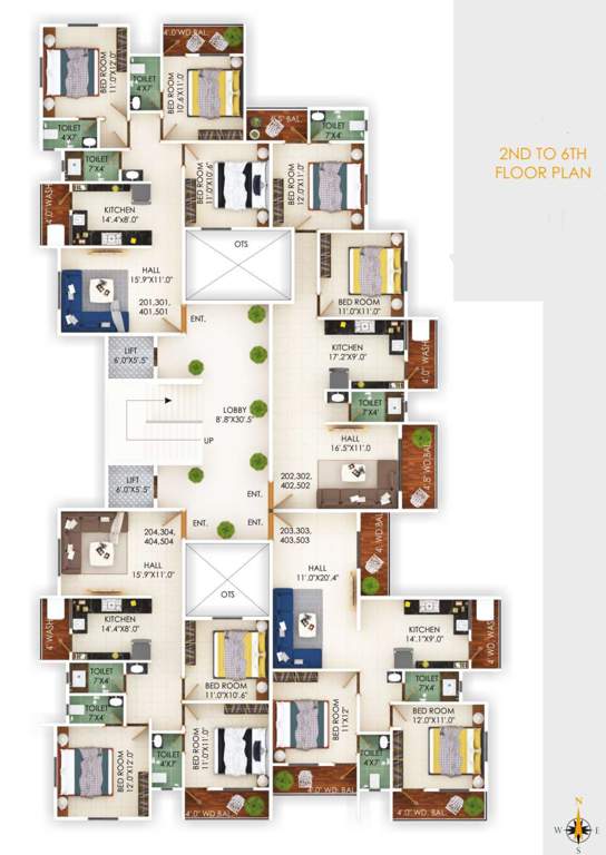  enclave 15 Enclave 15 Cluster Plan from 2nd to 6th Floor
