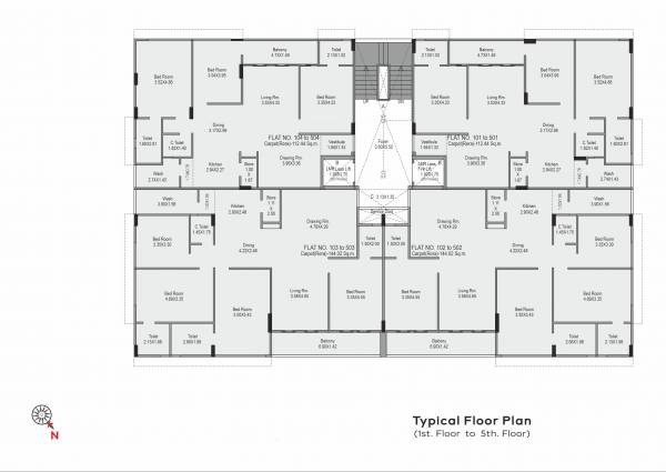  aarambh A Cluster Plan from 1st to 5th Floor
