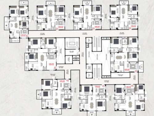  susheela-kuteer Maytri Susheela Kuteer Cluster Plan From 1, 2, 3, 5, 6, 8 & 9 Floor