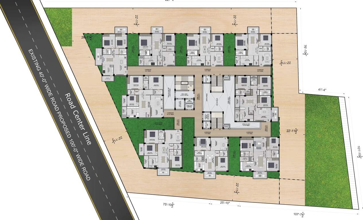  susheela kuteer Maytri Susheela Kuteer Cluster Plan from 1st to 9th Floor