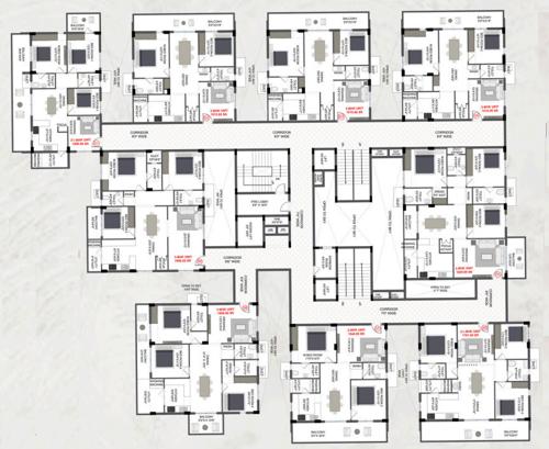  susheela-kuteer Maytri Susheela Kuteer Cluster Plan From 4th And 7th Floor