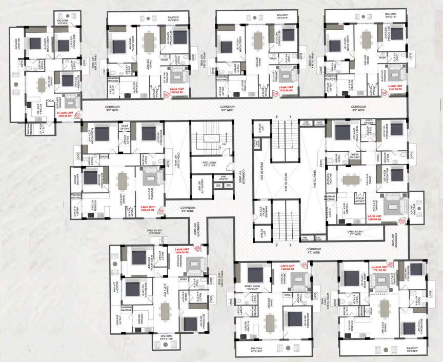 susheela kuteer Maytri Susheela Kuteer Cluster Plan From 4th And 7th Floor