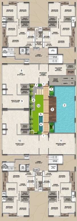 adidev Adidev Cluster Plan for 1st Floor