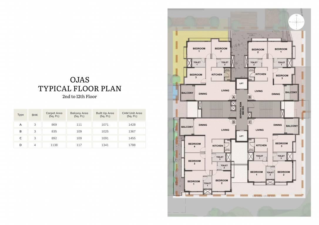  tatsam Tower   1 Cluster Plan from 2nd to 12th Floor