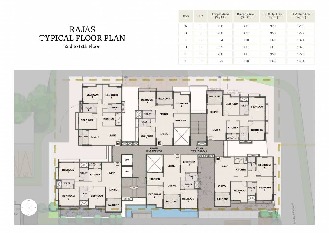  tatsam Tower   3 Cluster Plan from 2nd to 12th Floor