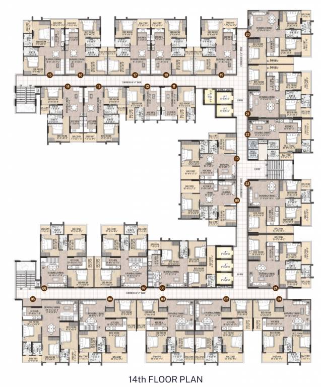  felecia Felecia Cluster Plan for 14th Floor