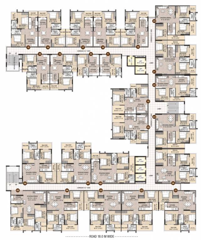  felecia Felecia Cluster Plan from 3rd to 13th Floor