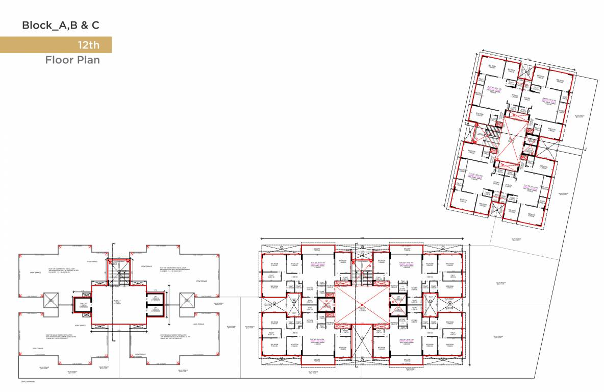  elevate Block A , B & C Cluster Plan for 12th Floor