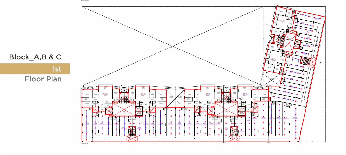  elevate Block A, B & C Cluster Plan for 1st Floor