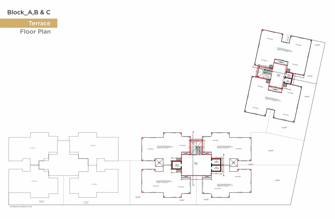  elevate Block A, B & C Cluster Plan for Terrace Floor