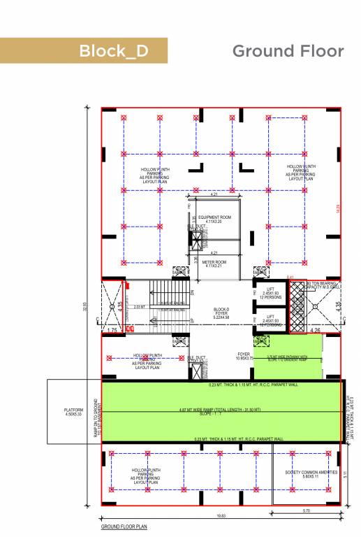  elevate Block D Cluster Plan for ground Floor