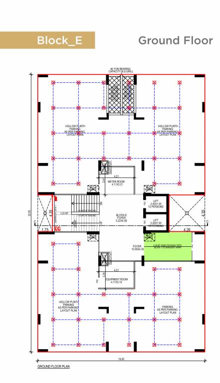  elevate Block E Cluster Plan for ground Floor