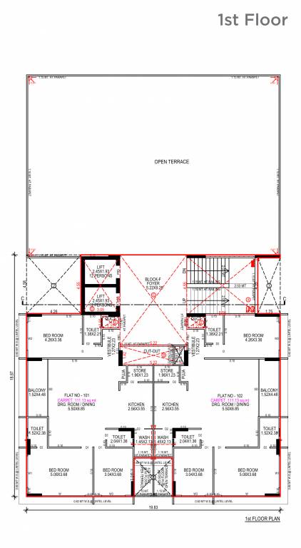  elevate Block F Cluster Plan for 1st Floor