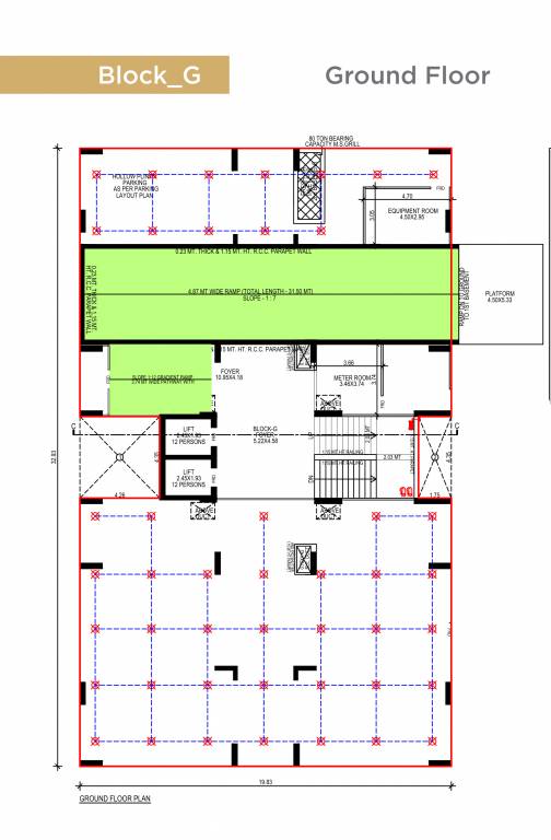  elevate Block G Cluster Plan for ground Floor