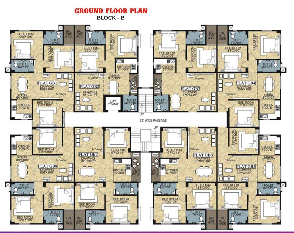  ajay city Block B Cluster Plan for ground Floor