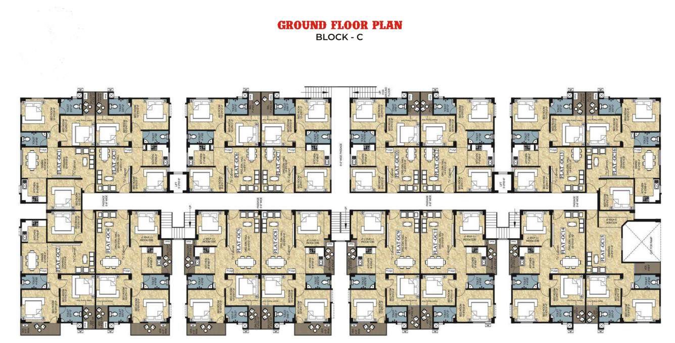  ajay city Block C Cluster Plan for ground Floor