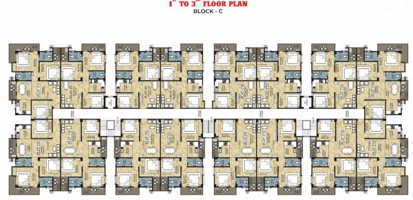  ajay-city Block C Cluster Plan from 1st to 3rd Floor