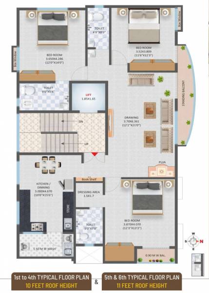 Residency Cluster Plan From 1st to 6th Floor residency Residency Cluster Plan From 1st to 6th Floor