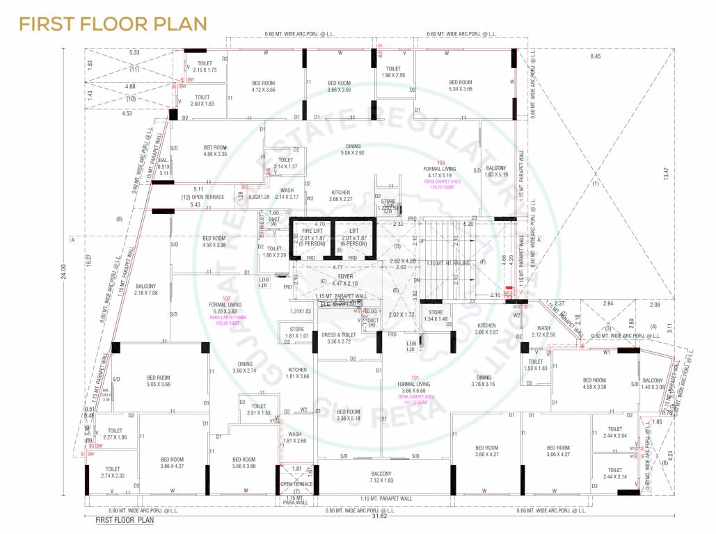  vraj luxuria A Cluster Plan for 1st Floor