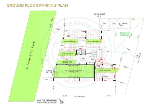  vraj-luxuria A Cluster Plan for ground Parking Floor