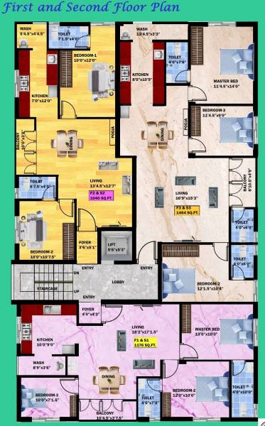  eeshanis-chandravadhane Eeshanis Chandravadhane Cluster Plan from 1st to 2nd Floor