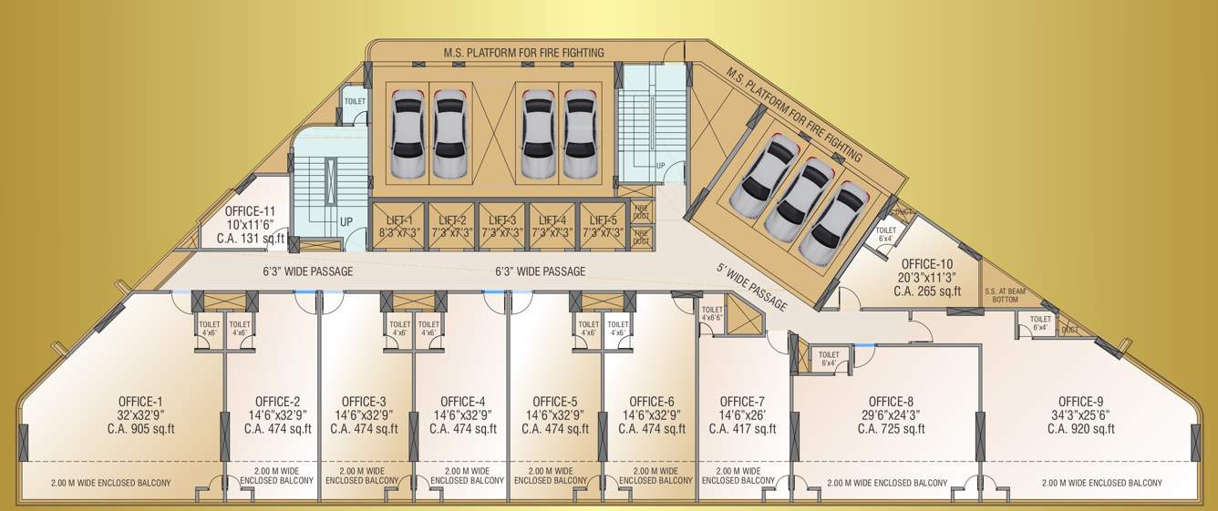  cynergy Cynergy Cluster Plan from 2nd to 5th,7th to 9th,11th to 13th and 16th Floor