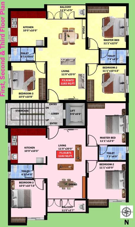  anbhagam Eeshani Anbhagam Cluster Plan from 1st to 3rd Floor