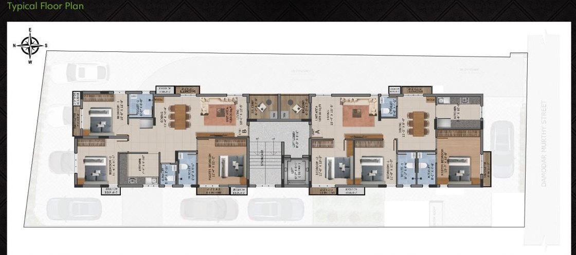  paix Paix Cluster Plan from 1st to 5th Floor