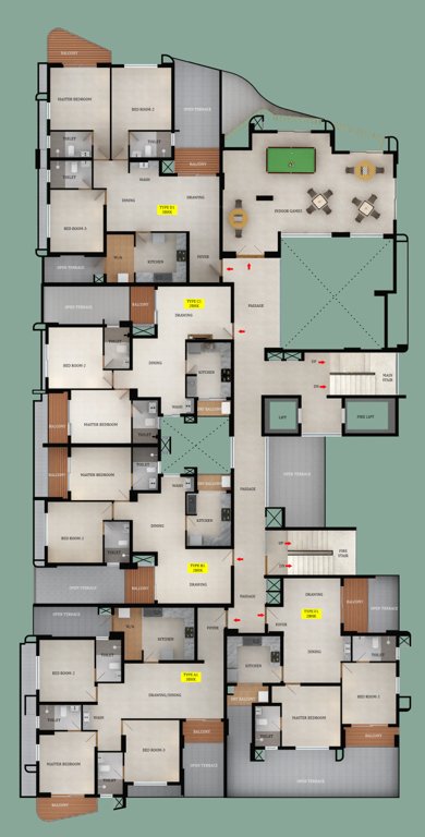 butterflies Butterflies Cluster Plan for 1st Floor