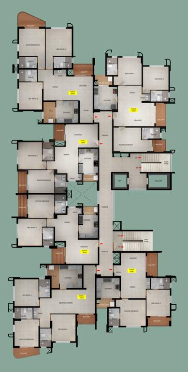 butterflies Butterflies Cluster Plan from 2nd to 12th Floor