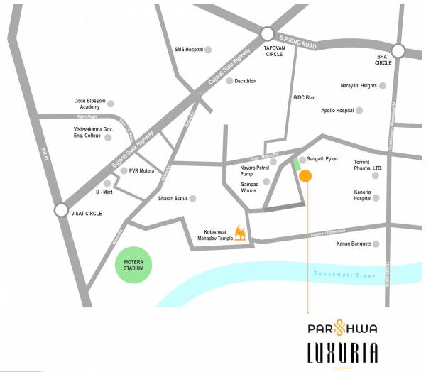  parshwa-luxuria Location Plan