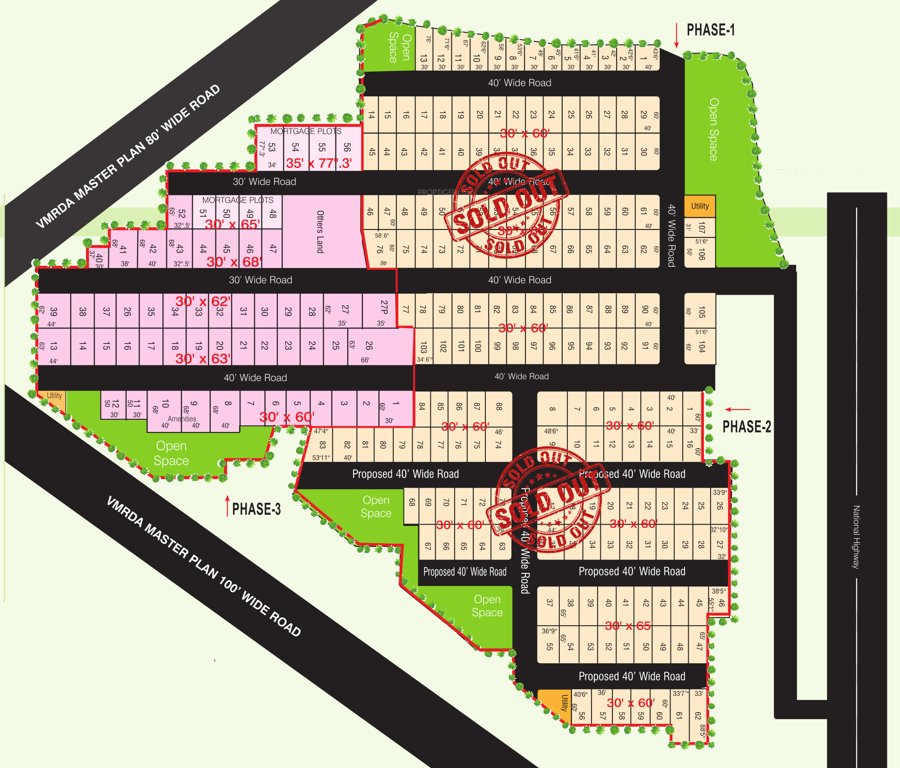  siri vishnupuram 2 Layout Plan