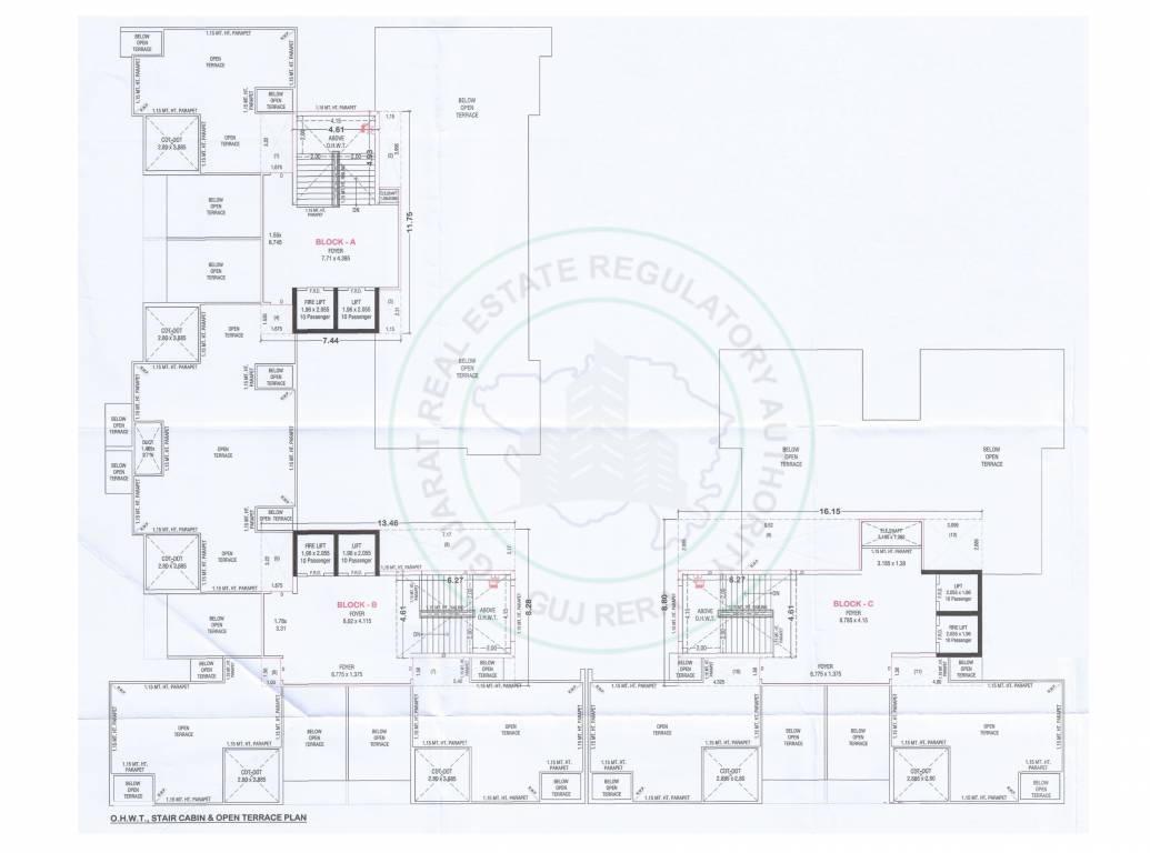  legacy Block A, B & C Cluster Plan for Terrace Floor