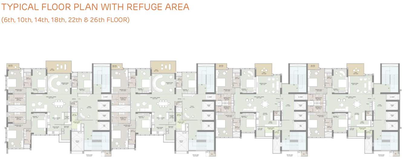  belrosa A To D Cluster Plan For 6th, 10th, 14th, 18th, 22th & 26th Floor