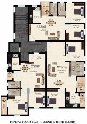  lily Block A Cluster Plan from 2nd to 3rd Floor