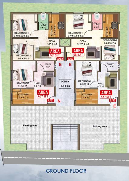  quinn Crest Quinn Cluster Plan for ground Floor